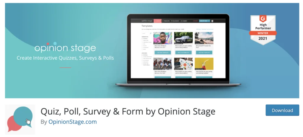 Opinion Stage sidebar plugins for WordPress