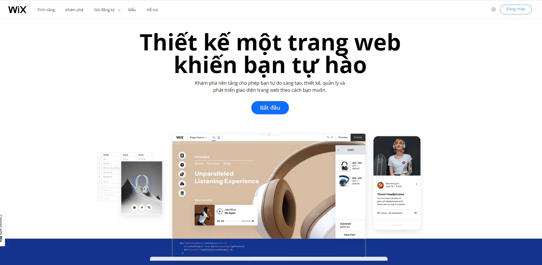 Wix - Trình tạo website miễn phí